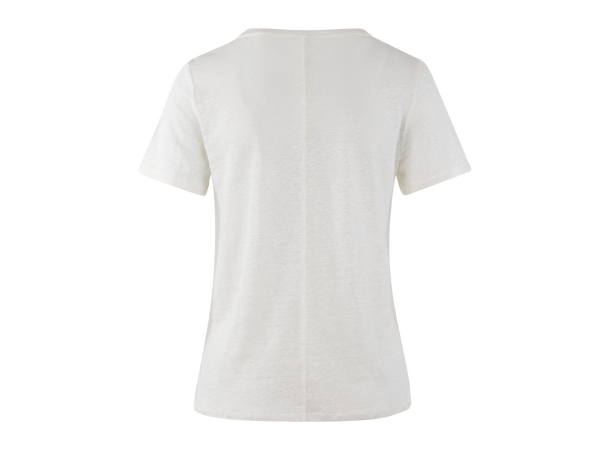Alicia Tee White S Basic linen t-shirt 