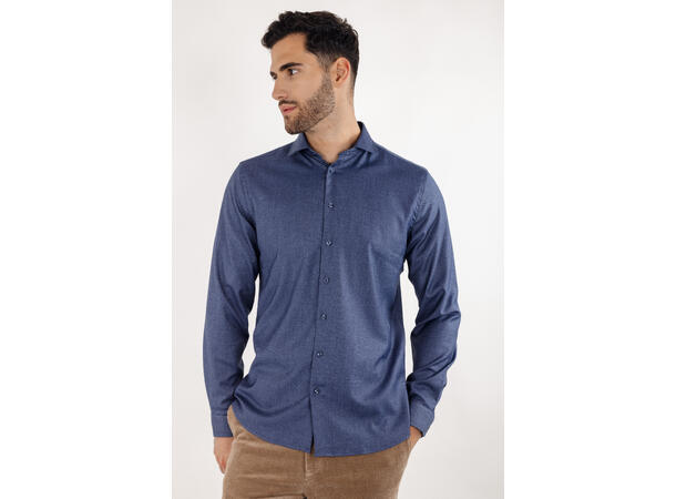 Brimi Shirt Dark Blue Melange L Bamboo viscose stretch shirt 