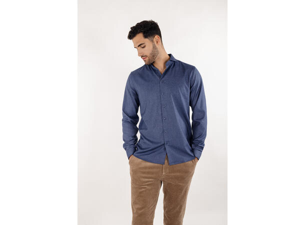 Brimi Shirt Dark Blue Melange L Bamboo viscose stretch shirt 