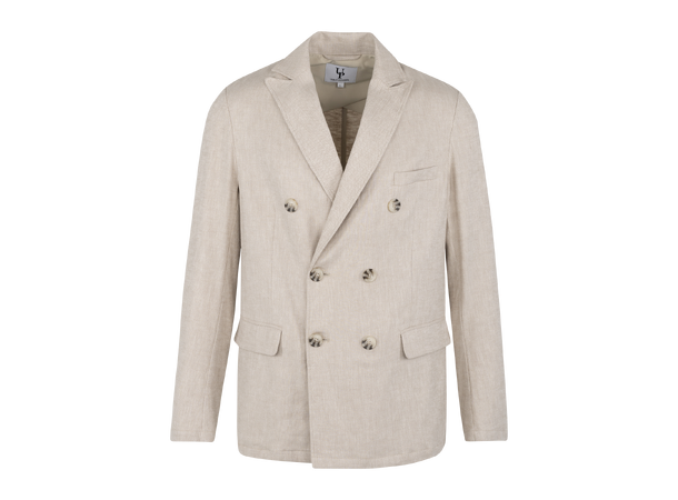 Dante Blazer Sand M Linen stretch herringbone blazer 