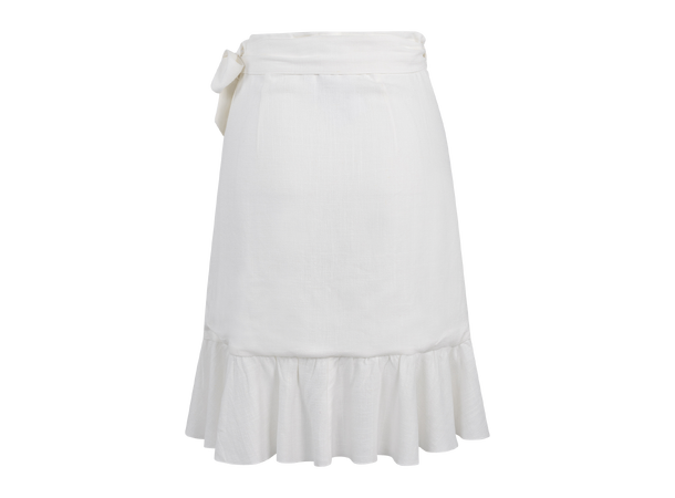 Elana Skirt White L Linen wrap skirt 