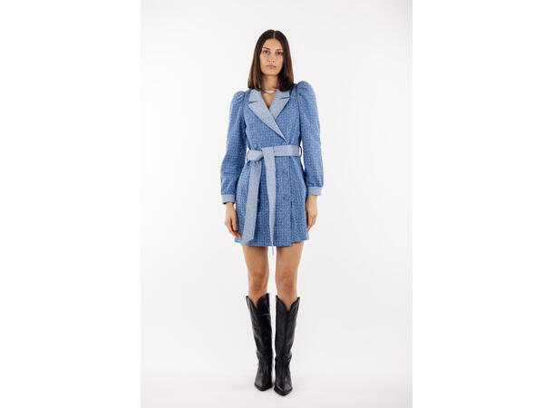 Eliana Dress Denim M Blazer dress in structured denim 