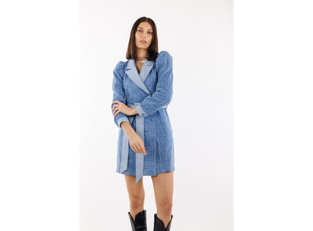 Eliana Dress Denim M Blazer dress in structured denim 