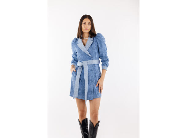 Eliana Dress Denim M Blazer dress in structured denim 