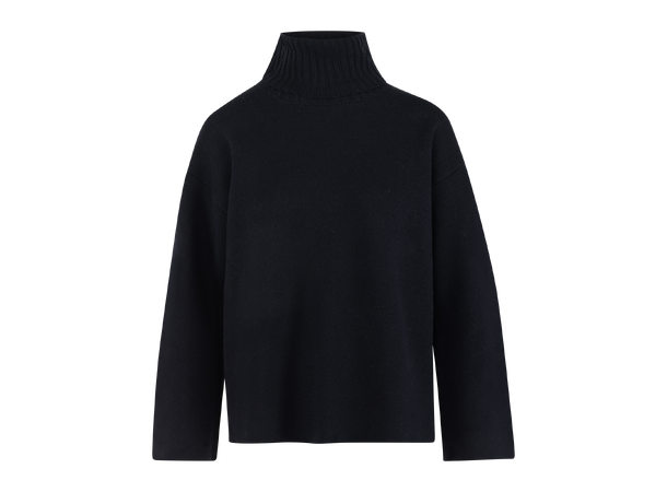 Elly Sweater Black S T-neck boxy sweater 