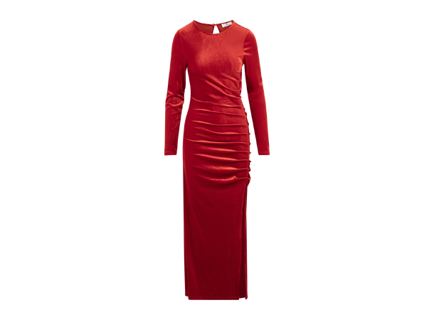 Fabienne Dress Lipstick Red XS Maxi velour dress 