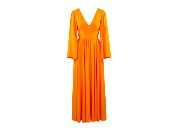 Florissa Dress Persimmon orange M Open back maxi dress 