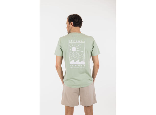 Javier tee Frosty green M Printed bamboo cotton t-shirt 