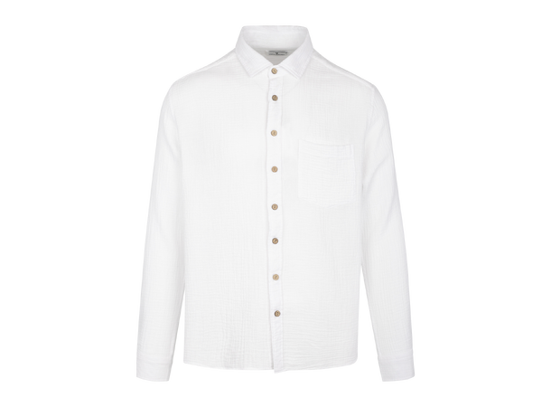 Keaton Shirt White S Cotton gauze shirt 