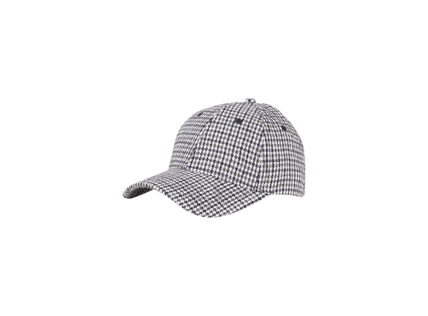 London Cap Cream One Size Houndstooth pattern cap 