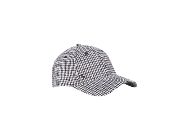 London Cap Cream One Size Houndstooth pattern cap 