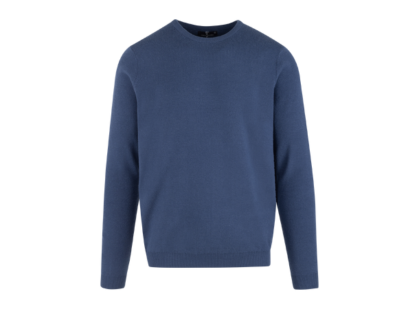 Luca Sweater Petrol L Soft knit viscose crew neck 