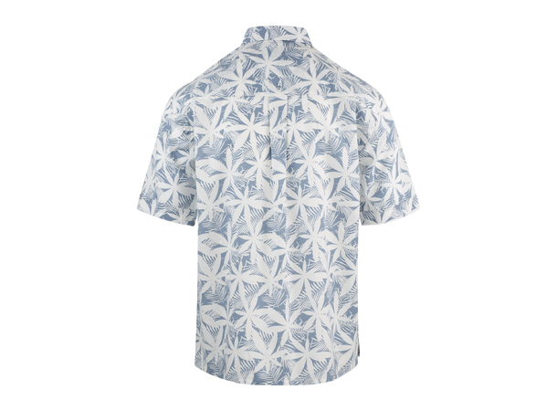 Savio Shirt Dusty blue L Leaf pattern SS shirt 