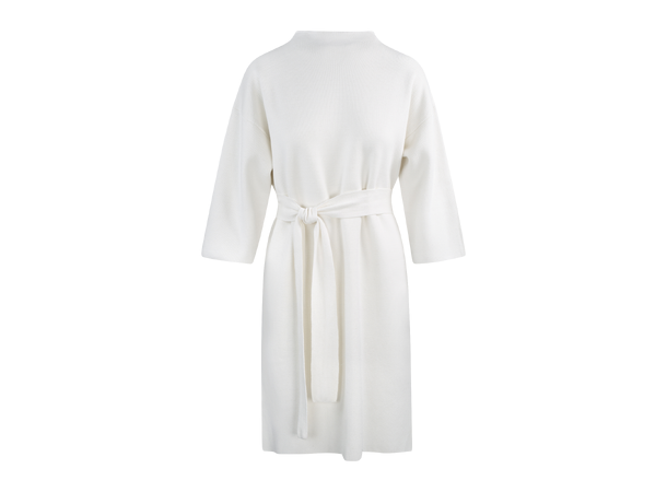 Sunisa Dress White S Viscose knit dress with belt 