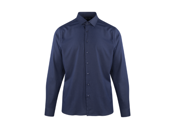 Tommaso Shirt Navy melange L Stretch twill bamboo shirt 