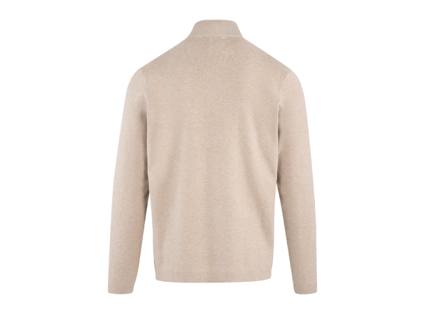 Trym Half-zip Sand S Soft knit viscose sweater 