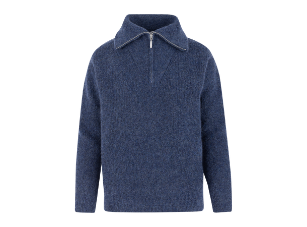 Alana Half-zip Ensign Blue M Half-zip mohair sweater 