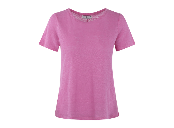 Alicia Tee Pink M Basic linen t-shirt 