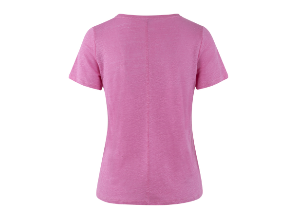 Alicia Tee Pink M Basic linen t-shirt 