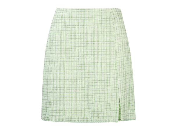 Barbro Skirt Pistachio S Boucle mini skirt 