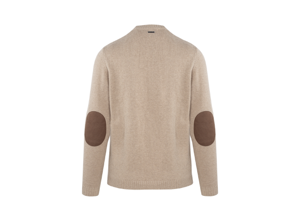 Basse Sweater Oatmeal XXL Lambswool with patch 