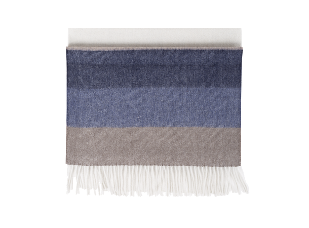 Bea Scarf Blue block stripe One Size Wool scarf 