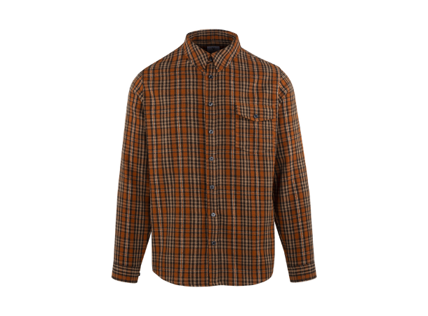 Carew Shirt Rust S Check cotton shirt 