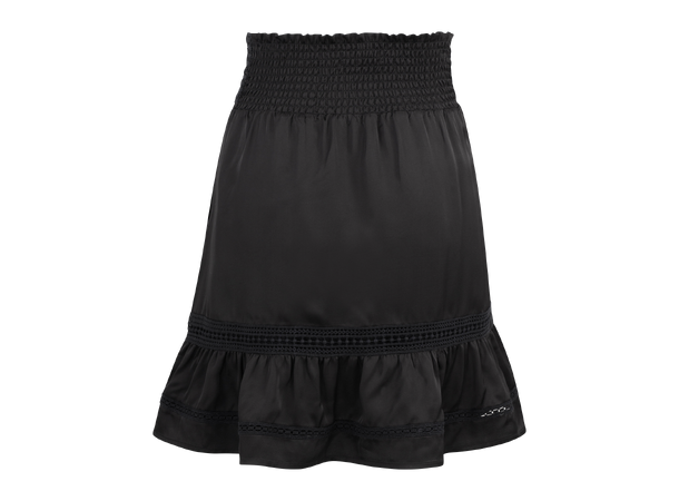 Carly Skirt Black M Satin lace skirt 