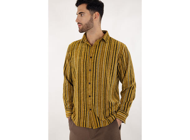 Cedrik Shirt Yellow XL Striped boxy shirt