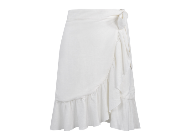 Elana Skirt White XL Linen wrap skirt 