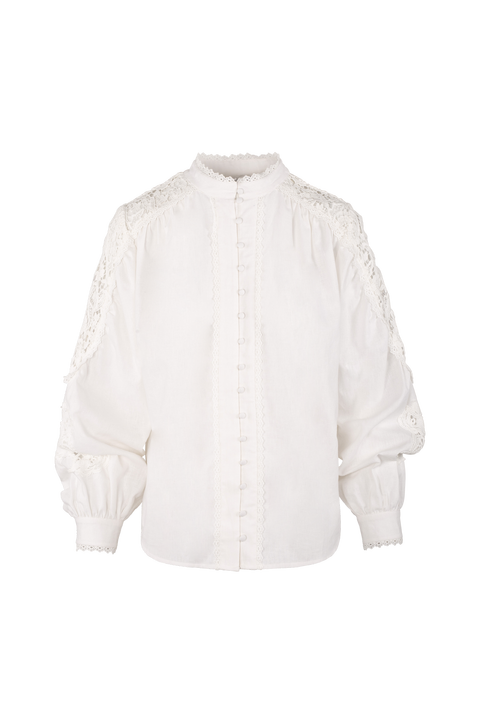 Eloise Blouse Cotton lace detail blouse