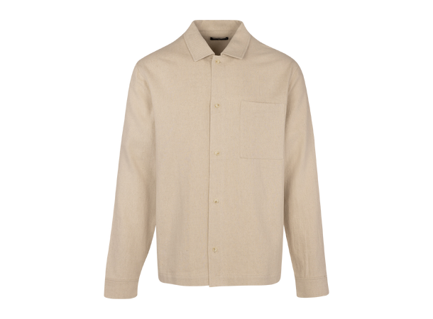 Fox Shirt Light sand melange S Linen mix shirt 