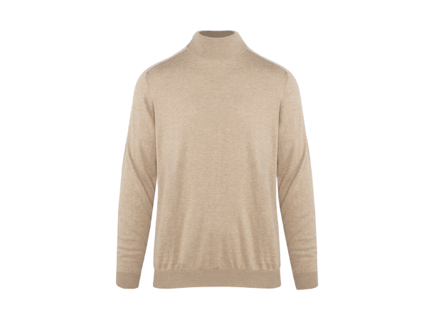 Gino Sweater Sand Melange XXL Merino blend turtleneck 