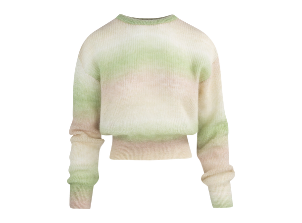 Levine Sweater Lime multi S Rainbow mohair sweater 
