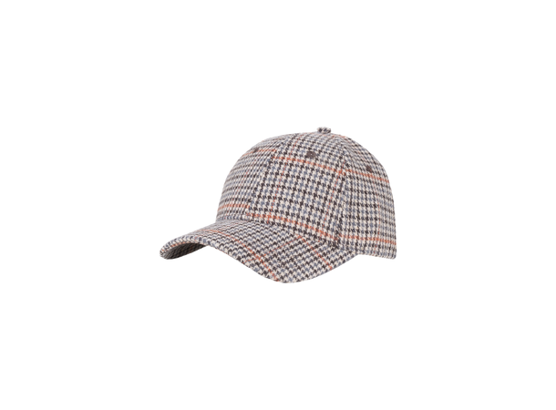 London Cap Camel One Size Houndstooth pattern cap 