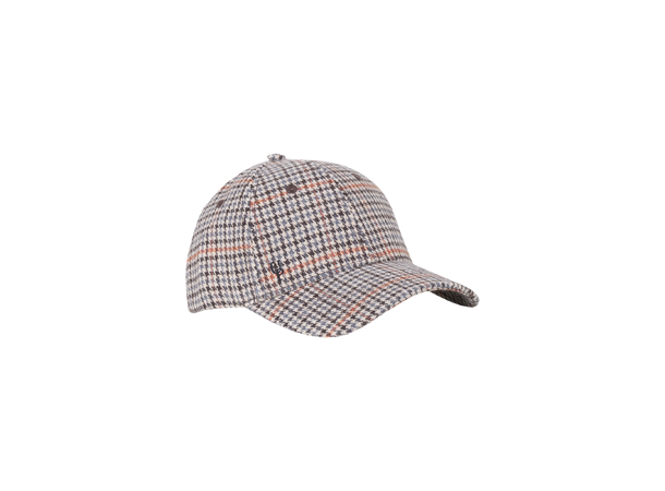 London Cap Camel One Size Houndstooth pattern cap 