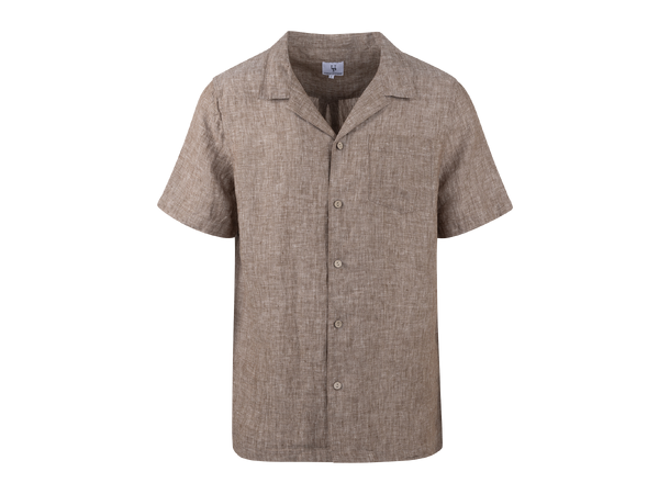 Massimo Shirt Mid brown XL Camp collar SS shirt 