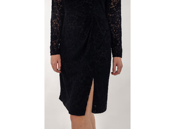 Mirabel Dress Black XS Velour lace dress 