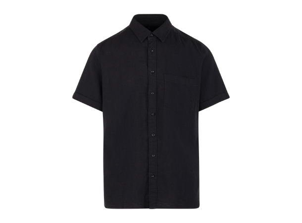 Moreno Shirt Black S Vintage wash SS linen Shirt 