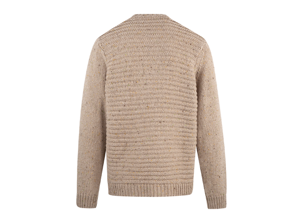 Pitt Sweater Sand multi XL Patchwork knit r-neck 