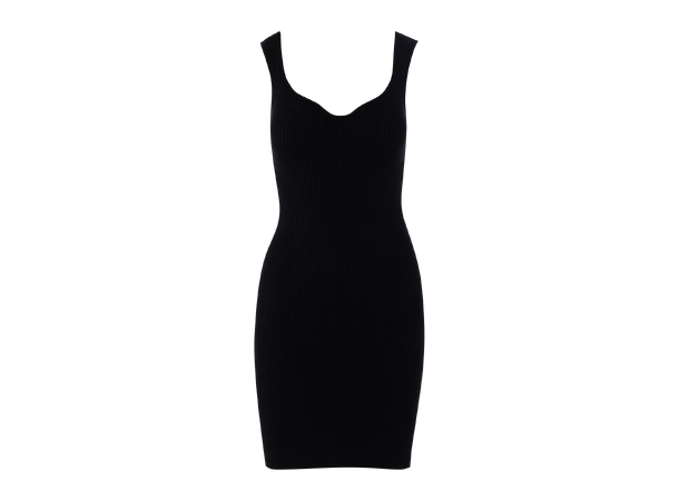 Shayden Dress Black M Sweetheart rib mini dress 