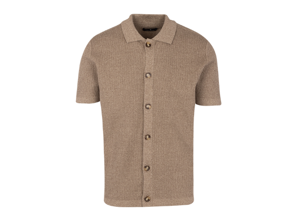 Star Shirt Brown twill S Structure knit SS shirt 