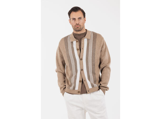 Winston Cardigan Sand M Knitted button sweater 