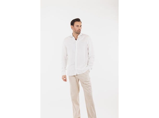 Yoselito shirt White M Linen wide spread shirt 