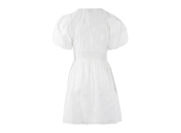 Zoey Dress White XS 3D embroidery flower dress 