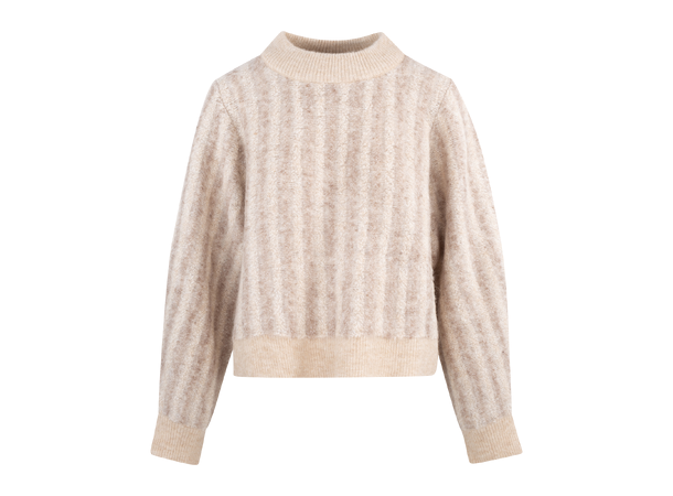 Åsa Sweater Sand melange L Loop knit sweater 