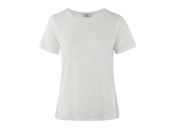 Alicia Tee White L Basic linen t-shirt 