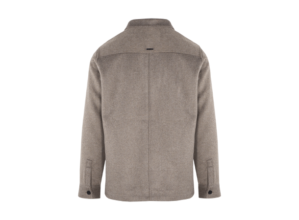 Aligo Overshirt Mid Brown S Wool twill overshirt 