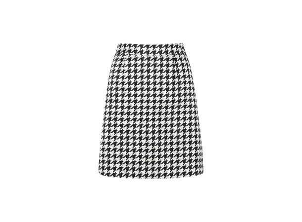 Annabeth Skirt Black AOP XL Houndstooth skirt 