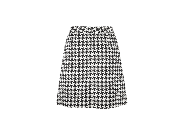 Annabeth Skirt Black AOP XL Houndstooth skirt 